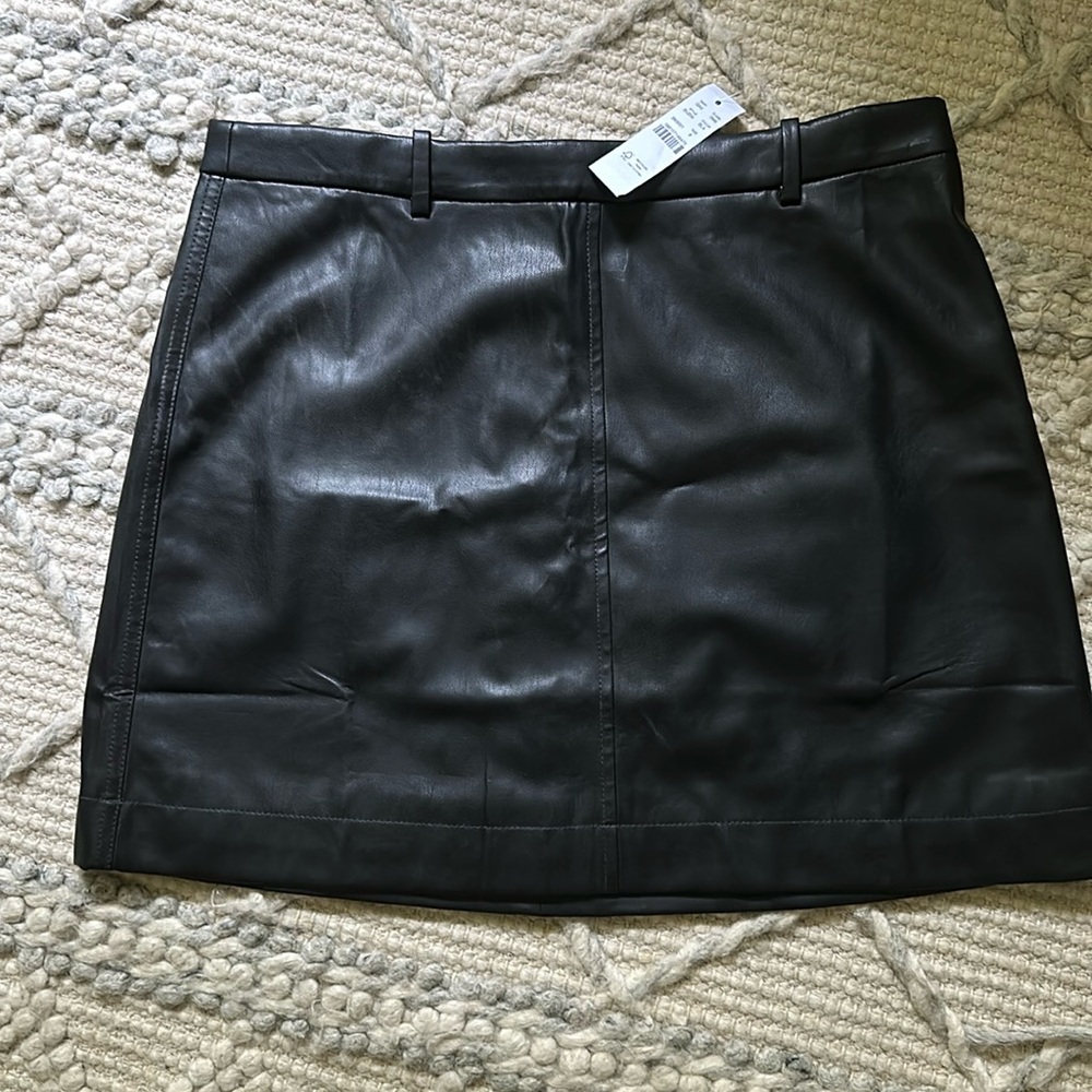 J Crew Trouser mini skirt in faux leather BNWT